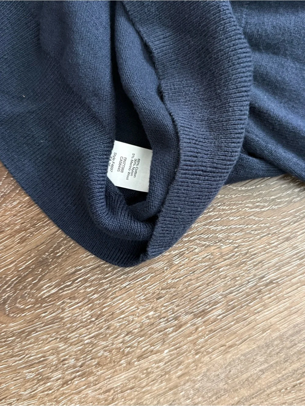 J. Crew Men's Dark Navy V-Neck Pullover Sweater